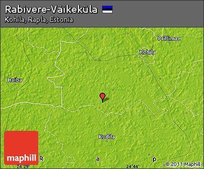 Physical Map of Rabivere-Väikeküla