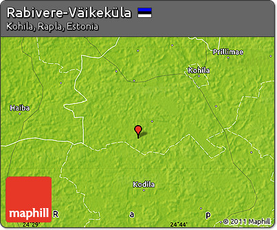 Physical Map of Rabivere-Väikeküla