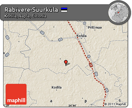 Shaded Relief Map of Rabivere-Suurküla