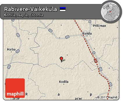 Shaded Relief Map of Rabivere-Väikeküla