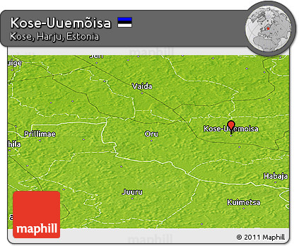 Physical Panoramic Map of Kose-Uuemõisa