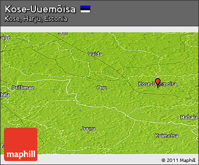 Physical Panoramic Map of Kose-Uuemõisa