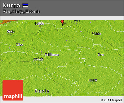 Physical Panoramic Map of Kurna