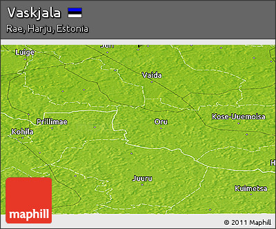 Physical Panoramic Map of Vaskjala