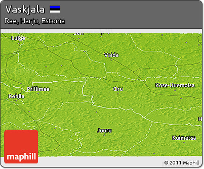 Physical Panoramic Map of Vaskjala