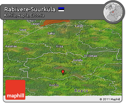 Satellite Panoramic Map of Rabivere-Suurküla