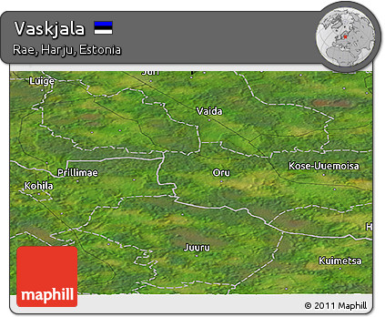 Satellite Panoramic Map of Vaskjala