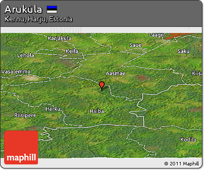 Satellite Panoramic Map of Aruküla