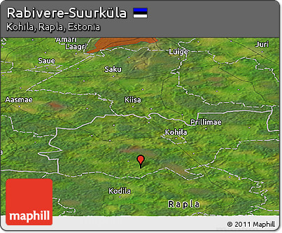 Satellite Panoramic Map of Rabivere-Suurküla