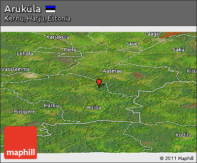 Satellite Panoramic Map of Aruküla