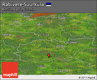 Satellite Panoramic Map of Rabivere-Suurküla