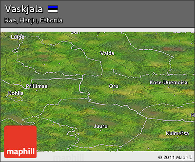 Satellite Panoramic Map of Vaskjala
