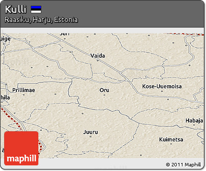 Shaded Relief Panoramic Map of Kulli