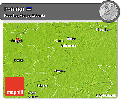 Physical 3D Map of Peningi