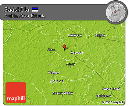 Physical 3D Map of Sääsküla