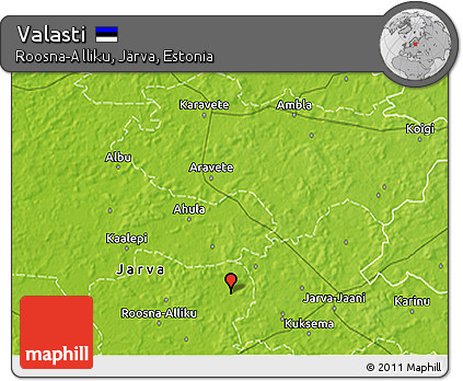 Physical 3D Map of Valasti