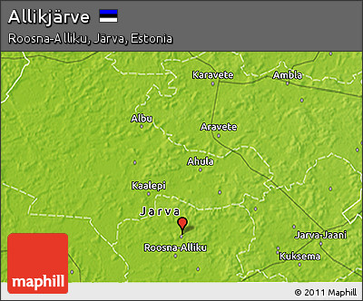 Physical 3D Map of Allikjärve
