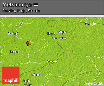 Physical 3D Map of Metsanurga