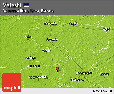 Physical 3D Map of Valasti