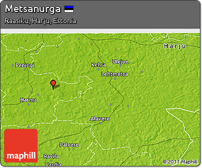 Physical 3D Map of Metsanurga
