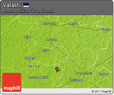 Physical 3D Map of Valasti