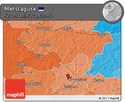 Political 3D Map of Metstaguse
