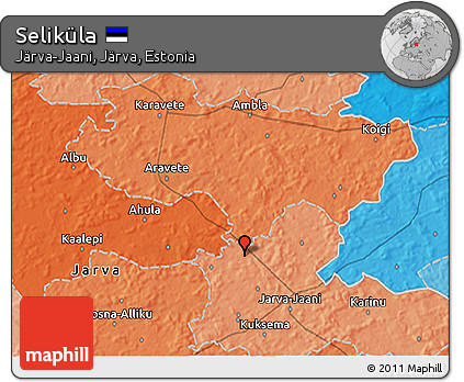 Political 3D Map of Seliküla