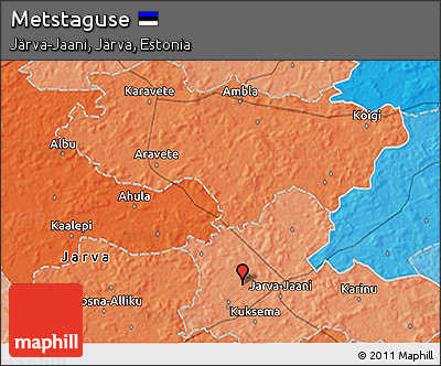 Political 3D Map of Metstaguse