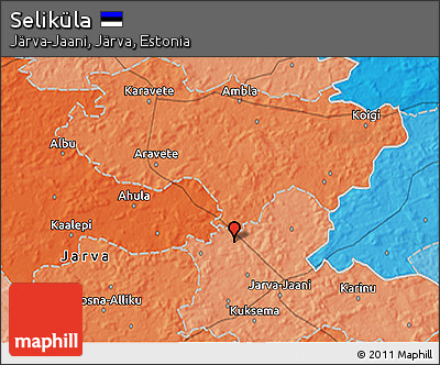 Political 3D Map of Seliküla