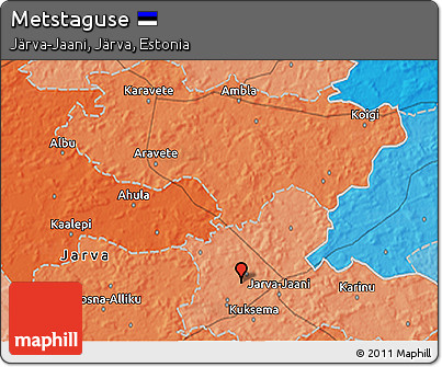 Political 3D Map of Metstaguse