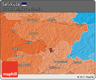 Political 3D Map of Seliküla