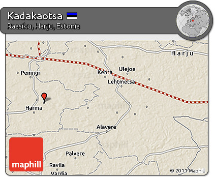 Shaded Relief 3D Map of Kadakaotsa