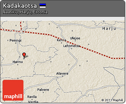 Shaded Relief 3D Map of Kadakaotsa