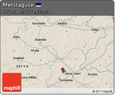 Shaded Relief 3D Map of Metstaguse