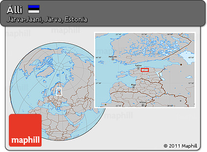 Gray Location Map of Älli