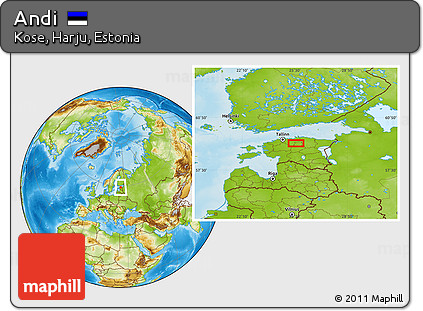Physical Location Map of Andi
