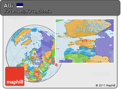 Political Location Map of Älli