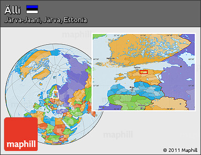Political Location Map of Älli