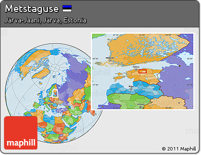 Political Location Map of Metstaguse