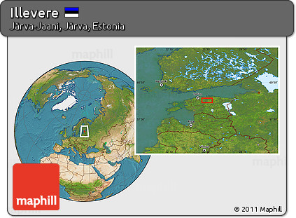 Satellite Location Map of Illevere