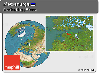 Satellite Location Map of Metsanurga