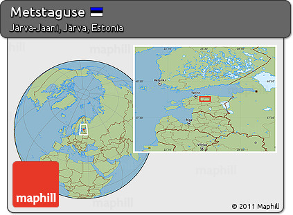 Savanna Style Location Map of Metstaguse