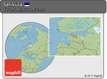 Savanna Style Location Map of Seliküla