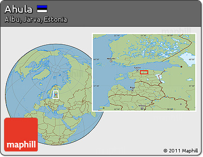 Savanna Style Location Map of Ahula