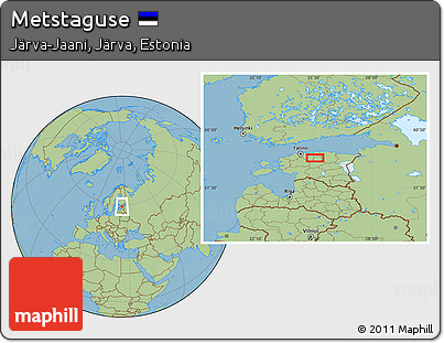 Savanna Style Location Map of Metstaguse