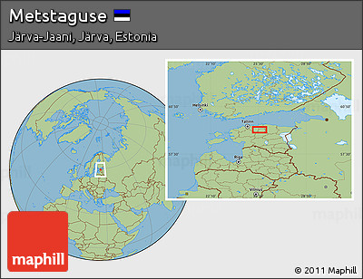Savanna Style Location Map of Metstaguse