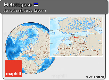 Shaded Relief Location Map of Metstaguse