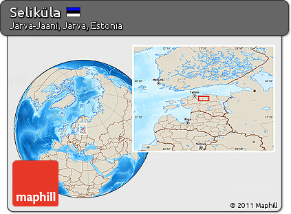 Shaded Relief Location Map of Seliküla