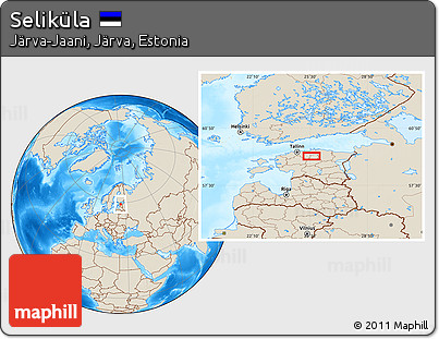 Shaded Relief Location Map of Seliküla