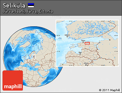 Shaded Relief Location Map of Seliküla